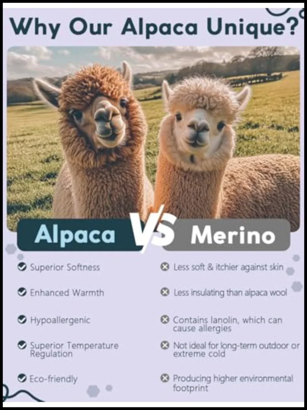 Alpaca Wool Heavyweight Crew Socks 2-Pack Thermal Winter Hiking